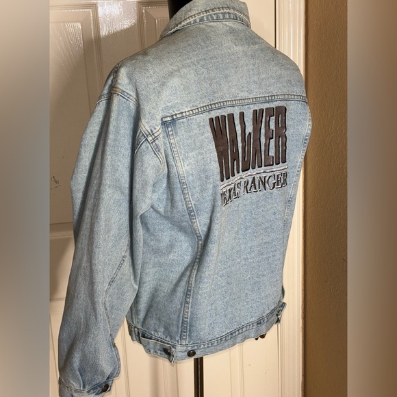 Walker Texas Ranger Chuck Norris Cast and Crew 96-97 Jacket Large Y2K Denim - Picture 5 of 10